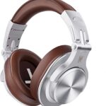 OneOdio Casque Bluetooth sans Fil BT5.2 avec 72 Heures A70, Réduction de Bruit CVC 8.0, 3 Câbles, Léger Confortable, Pliable, Partage de Musique, Compatible Téléphone, DJ, Piano, Guitare (Argent)