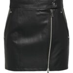 OnlyJupe en cuir synthétique pour femme