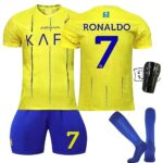 PANGKIIJeddah Maillots pour Fans de Sport, 2023 2024 Vêtements de Sport T-Shirt et Short Soccer Jersey Enfants et Adultes Maillots de Joueur de Football Garçon Maillot de Foot Custom