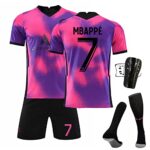 PANGKIIMaillot De Foot Enfant,Maillot PSG Enfant,Ensemble Enfant Et Adultes 2021 2022 Home/Away,PSG Tee Shirt Et Short Foot Et Chaussette De Foot
