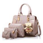 PahajimSac a Main Femmes Chic Ensemble Sac a Main en Cuir PU Mode Sac a Main Lot comprenant Sac Cabas Sac Bandoulière Pochette Porte Carte pour Shopping Voyages et Les Cadeaux