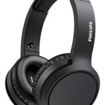 Philips Audio H5205BK/00 Casque Bluetooth sans Fil Supra-Aural avec Microphone et Bouton D'amplification des Basses (29 Heures D'autonomie, Charge Rapide) Circum aural