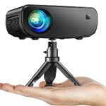 Projecteur, ELEPHAS 2023 WiFi Mini Projecteur, 15000 Lux 1080P HD Projecteur Portable Compatible avec iOS/Android/Tablet/HDMI/TV Stick/USB (Trépied Inclus)