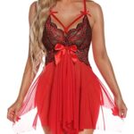 RSLOVEFemmes Lingerie Nuisette Sexy Dentelle Nuisette Sangle Nuisette Robe Vêtements de Nuit