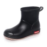 RumkokBottine Caoutchouc Femme, Extérieur Imperméable à l'eau Confortable Antidérapant Bottes De Pluie, Chaussures De Travail