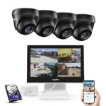 SANNCE Kit de caméra de surveillance avec écran 10,1