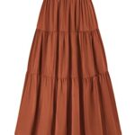 SCARLET DARKNESSJupe médiévale pour femme - Élastique - Taille haute - Jupe longue trapèze élégante - Jupe graduée