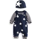 SFreeBoVêtements Bébé Garçon Naissance Hiver Ensemble Bébé Manches Longues Coton 3 Pièces T-shirt Salopette Bébé Garçon 0-24 Mois