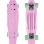STAR SKATEBOARDS Vintage Cruiser Skate Board | Planche à Roulette 60mm Mini Retro | Rose & Menthe