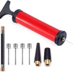 SZSHIMAOAiguilles de Pompe de Ballon de Sport Portables avec Pompe à Main pour Football, Ballon de Rugby, Volley-Ball, Basket-Ball, Anneau de Bain en Ballon