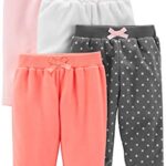 Simple Joys by Carter'sPantalon en Molleton Bébé Fille, Lot de 4