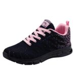 SusenstoneChaussures De Sport Femme Ete Running Gym Fitness Confort Mesh Respirantes LéGer Pas Cher A La Mode Tendance Soldes Chaussures Student De Course