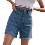 SusenstoneShort en Jean Femme Jeans Shorts Été Taille Haute Jean Taille Bermuda Femme Éte Short Jeans Femme Extensible Vintage Déchiré Shorts en Jean