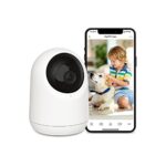 SwitchBot Caméra de Surveillance WiFi - 1080P FHD Caméra Intérieur pour Bébé/Animaux avec APP Contrôle, 10M Vision Nocturne, Détection Humaine AI 360°, Audio Bidirectionnel, Compatible avec Alexa
