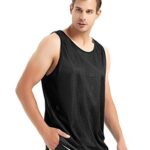 TOPTIEMaillots de Basket-Ball pour Homme, débardeur en Maille réversible, Maillot de Crosse