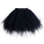 TimormodeTutu Dance Classique Jupe Ballet Courte en Tulle Jupon pour Robe Vintage Couleurs Variées LXQCABlack L