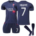 UmiquansomeMaillot Enfant de Fussball Soccer Jersey 23/24 Maillot Foot T-Shirt et Short Adultes et Enfants Maillot de Football Garçon Vêtements de Football Extérieur avec Chaussette Ensemble