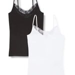 Vero ModaDébardeur Spaghetti VMINGE Lace Singlet 2-Pack Noos Tall