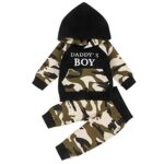 Verve JellyInfantile bébé garçons filles pantalons ensemble camouflage à capuche hauts sweat à manches longues + pantalons longs tenues de garçon de papa vêtements d'hiver d'automne