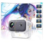 Videoprojecteur【FocusÉlectrique&±45°Correction trapézoïdale】 retroprojecteur Jimveo 360°Rotating Projecteur Portable 13000L FHD1080P WiFi6 Bluetooth HomeCinéma 4KSupportépour/Phone FireStick HDMI USB