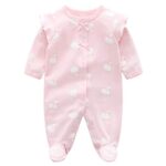 WYTbabyBébé Filles Combinaison Barboteuses Pyjamas Coton Grenouillère Manches Longues Body