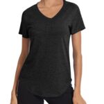 WaylebTee Shirt Sport Femme T Shirt à Manches Courtes Infroissable Sèche Vite Tops Hauts