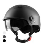 Westt Casque Skate pour Trottinette, BMX, Skateboard, vélo électrique, Patins à roulettes, Casque vélo Hommes Femmes Adultes Adolescents avec visière Pare-Soleil (Noir, S/M (55-58 cm))