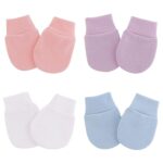 XPEXXPEX 4 Paires Moufle Bebe Naissance,Kit Bebe Naissance Moufle,Moufle De Dentition Bebe,Gants Nouveau-Nés Gants D'Hiver En Coton Gants Pour Bébés De 0 À 6 Mois Bébés Garçons Et Filles