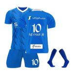 YAGUMOAl Hilal Nr.10 Neymar Maillot de Foot Enfant Homme de Football 23/24 Domicile/Extérieur Jersey, T-Shirt Short et Chaussettes Set, Football Jersey pour garçon Costum