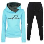 Yellsong2023 Survetement Jogging Femmes 2 pièces Ensembles de Sport Pantalon Et Sweat à Capuche Survetement Femme Ensemble Chic Et Elegant Ensemble Imprimé Femme Vetement De Sport
