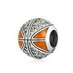 YiRong JewelryBreloque ballon de basket en argent sterling 925 pour bracelet Pandora (Basketball A)
