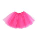 YolevJupe en Tulle pour Femme Jupe Tutu Rétro Jupe Tutu en Tulle à Trois Couches pour Adultes avec Doublure Jupe en Tulle des Années 80 pour Halloween Rock Party Festival Celebration