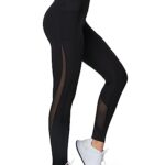 YvetteLeggings de Sport Femme Mesh Opaque Taille Haute Pantalon de Yoga Doux Respirant Grande Taille Pilates Fitness Voyage Gym