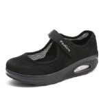 jukkaFemmes Minceur Taille Chaussures Marche Baskets 35-42eu Plate-Forme Chaussures Poids Air Léger Engrener Elastic Sports en Marchant Yoga Tennis à Enfiler Pas Cher Trainers en Maille Plates Été