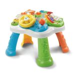 VTech - Ma Table d'Activités Bilingue, Table Multi-Jeux Bébé Interactive et Évolutive, Jouet d'Activité et de Développement, Éveil Musical, Cadeau Bébé Dès 9 Mois - Contenu en Français et Anglais