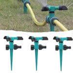 3 Pièces Arroseur Automatique à 360° pour Pelouse, Arroseur Rotatif à Trois Bras, Arroseur pour Pelouse Automatique Arrosage Système, Peut Être Utilisé pour Jardin Et l'Irrigation Pastorale