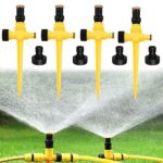 4 Pièces Arroseur de Jardin,Arroseur de Jardin Rotatif à 360°,Arroseur de Pelouse,Arrosage Automatique,Pulvérisateur D'Irrigation Réglable pour Jardin Pelouse Plantes Légumes Fleurs Cour Pastorale