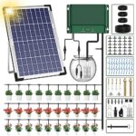 AnseTo Kit Arrosage Automatique Solaire pour Jardin, Programmateur Arrosage Automatique avec Panneau Solaire pour Pelouse Pot de Fleur Plantes Exterieur Vacances Systeme Arrosage Goutte a Goutte