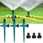 Arroseur pour Pelouse Circulaire 3 PiècesArroseur de Jardin Rotatif à 360°, Arroseur de Pelouse Automatique, Arrosage Pelouse Réglable pour Jardin Pelouse Plantes Légumes Fleurs Cour Pastorale