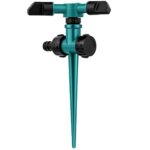 Arroseurs de Jardin, Arroseur de Pelouse Automatique 360 degrés Rotatif Arroseur Pulvérisateur d'eau Arroseur réglable Système d'irrigation pour Pelouse Jardin Plantes Enfants Jouant