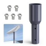 EDUP HOME Support de poteau Starlink, kit de montage Starlink en alliage d'aluminium, adaptateur de tuyau Starlink compatible avec la norme V2 et haute performance pour une connectivité transparente
