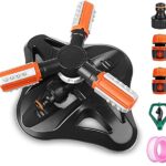 KAHEIGN Arroseur De Jardin, 3 Bras Rotation Automatique à 360° Ajustable Arroseurs d'eau De Jardin Système D'irrigation De Pelouse pour Jardin Parc Cour - avec Connecteurs Rapides & Tête D'arrosage