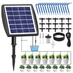 Kit D'irrigation Goutte à Goutte Automatique énergie Solaire, Système D'arrosage Automatique de Jardin Avec Tuyau de 15M pour Jardin Extérieur et Balcon Plantes en Pot, Légumes
