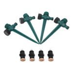 MangWany Arroseur de pelouse, arroseur de jardin rotatif à 360°, buse réglable, système d'irrigation, pulvérisation automatique