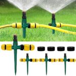 Monsully 4 Pièces Arroseur de Jardin, Arroseur Automatique Rotatif à 360 degrés pour Jardin Arrosage Pelouse Réglable Pulvérisateur pour Pelouses, Jardin, Cour, Plantes, Fleurs, Légumes