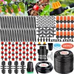 Purpledi 197Pcs Kit d'irrigation Goutte, Kit d'irrigation Goutte à Goutte Automatique avec 40m +10m Tuyau, Système d'irrigation Jardin, Kit arrosage Automatique pour Jardin pelouse Serre Plantes
