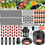 Purpledi 263Pcs Kit d'irrigation Goutte, Kit d'irrigation Goutte à Goutte Automatique avec 40m +10m Tuyau, Système d'irrigation Jardin, Kit arrosage Automatique pour Jardin pelouse Serre Plantes