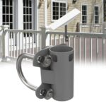 Support de Tuyau pour mât d'antenne - Supports pour paraboles Satellites - Accessoires - Réglable en Forme de U - Support - Adaptateur de Montage pour Balcon, Camping-Car
