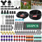 TAVADA Système d'irrigation Jardin,255Pcs Kit d'irrigation Goutte,Kit d'irrigation Goutte à Goutte Automatique avec 40+8m Tuyau,pour Jardin,Pelouse,Plante,Paysage,Potager