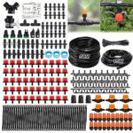 TAVADA Système d'irrigation Jardin,343Pcs Kit d'irrigation Goutte,58m+15m Kit Arrosage Automatique,Kit d'irrigation Goutte à Goutte Automatique,pour Plante,Paysage,Plate-Bande,Potager,Pelouse